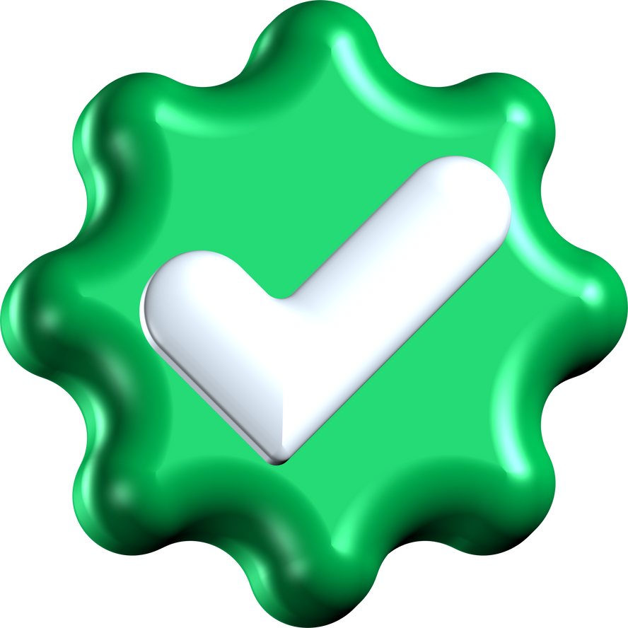 Verified check 3D icon